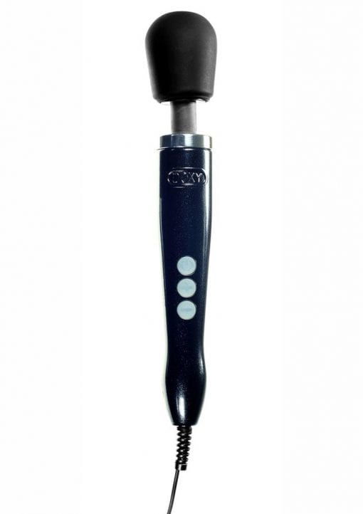 DOXY Die Cast Plug-In Vibrating Wand Body Massager Metal Black