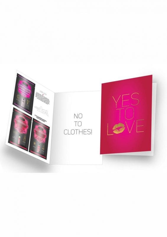 Naughty Notes Greeting Card Yes To Love With Lubricants