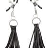 Nipple Play Tassels Nipple Clamp Black Adjustable
