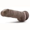 Au Naturel Big Boy Dildo With Balls 10in - Chocolate