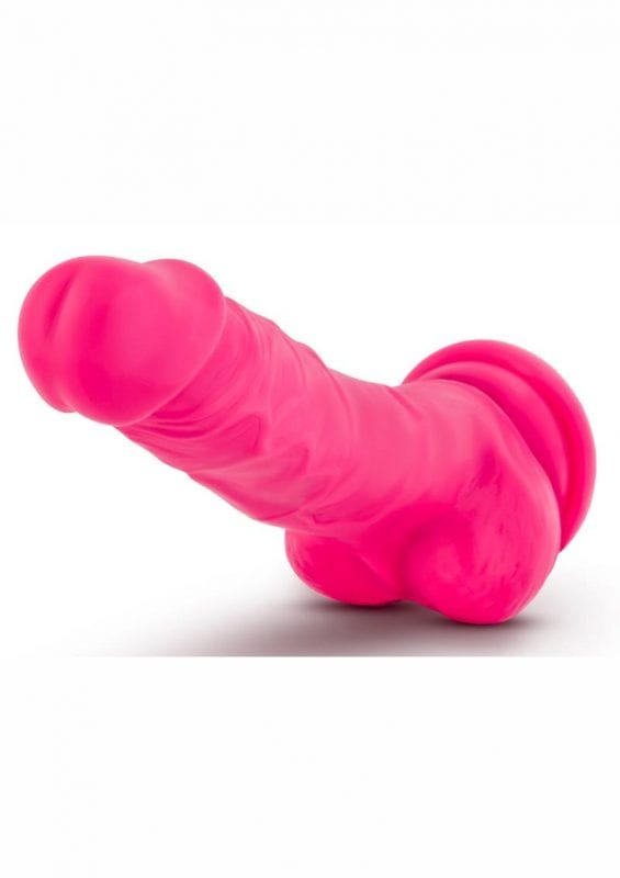 Neo Elite Dual Density Realistic Cock With Balls Suction Base Silicone Pink 7.5 inch