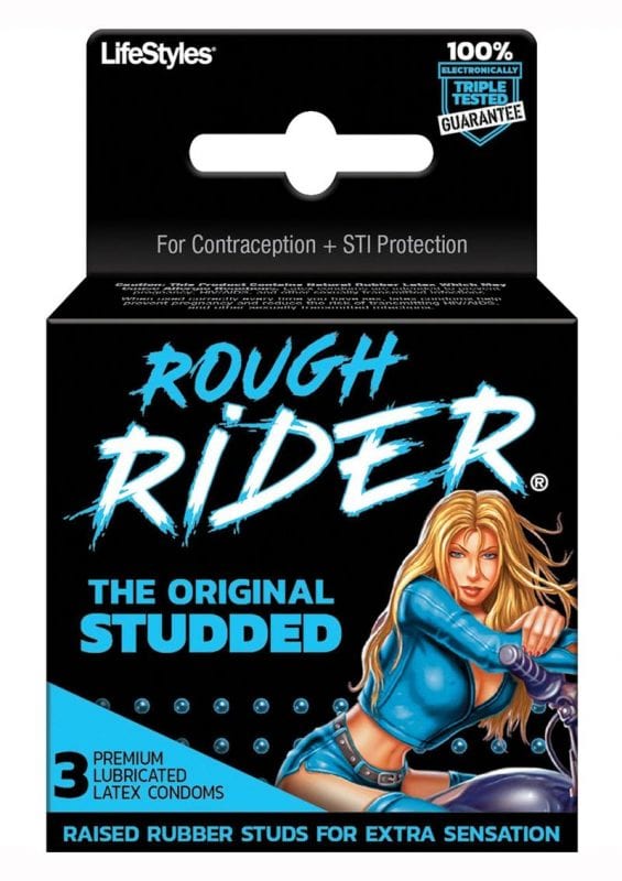 Rough Rider Original Studded 3`s Condoms Latex