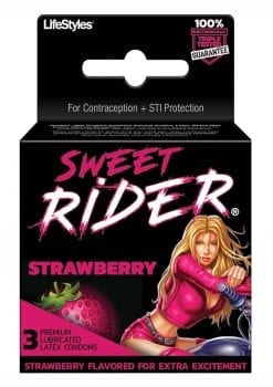 Sweet Rider Strawberry 3`s Condoms