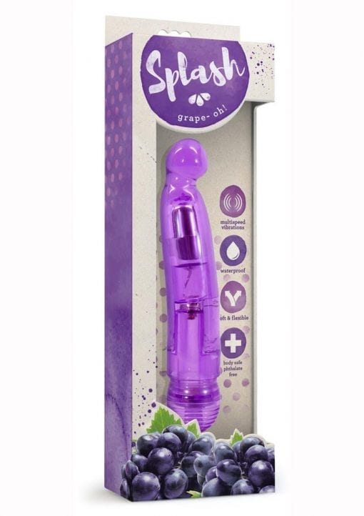 Splash Grape Oh Vibrator Multi Speed Waterproof Purple