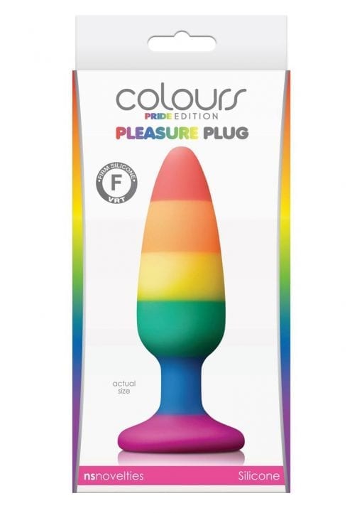 Colours Pleasure Plug Silicone Medium Pride Edition Anal Plug - Rainbow