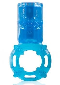 Charged Big OMG Vibrating Ring USB Rechargeable Waterproof Blue