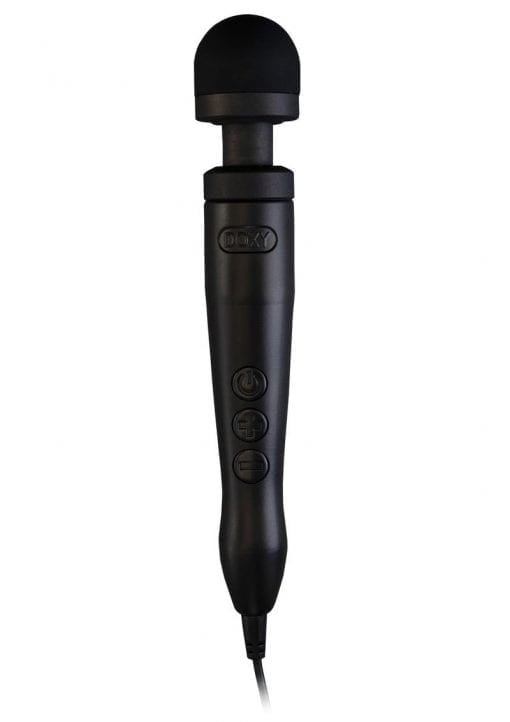 Doxy Number 3 Plug In Vibrating Wand Massager Silicone Black