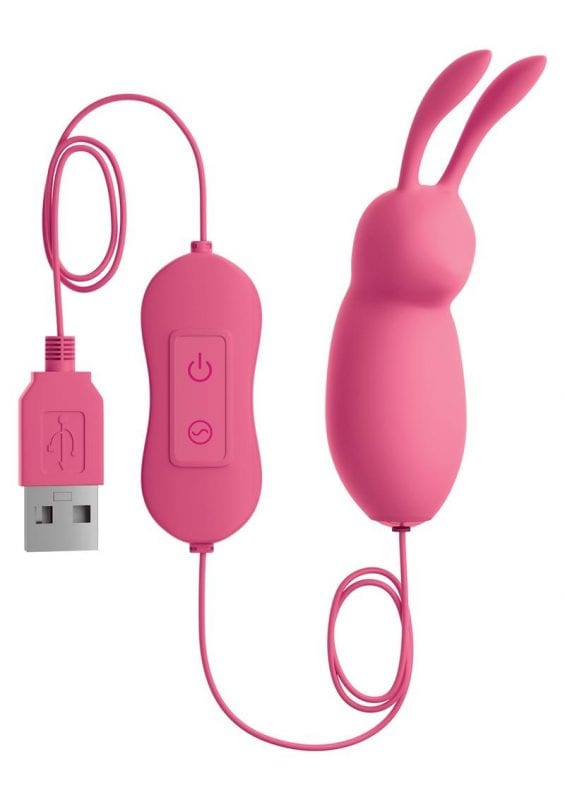 OMG Bullets Cute Vibrating Bullet Silicone Multi Speed Rechargeable Pink