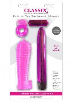 Classix Ultimate Pleasure Couples Kit Waterproof Textured Pink