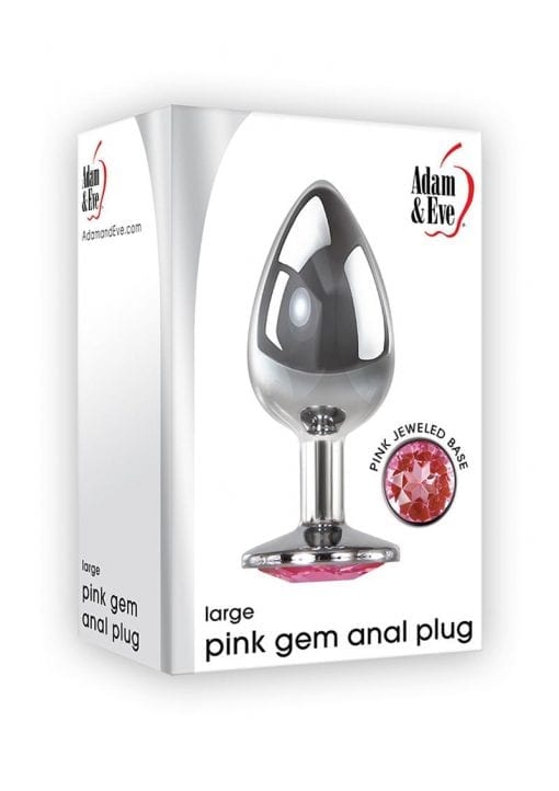 Adam and Eve Pink Gem Anal Plug Large Non Vibrating