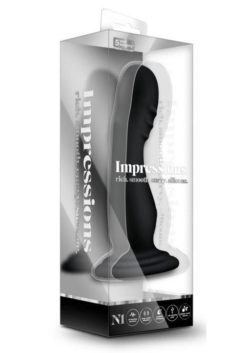 Impressions N1 Multi Speed Vibrator Silicone Rechargeable Suction Cup Black