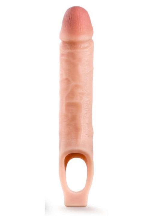 Perform Plus Cock Sheath Penis Extender Silicone Flesh 10 inch