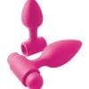 Inya Vibes-O-Spades Rechargeable Vibrating Silicone Anal Plug Set - Pink