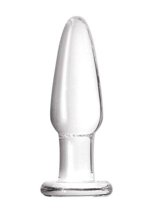 Crystal Tapered Anal Plug Small Premium Glass - Clear