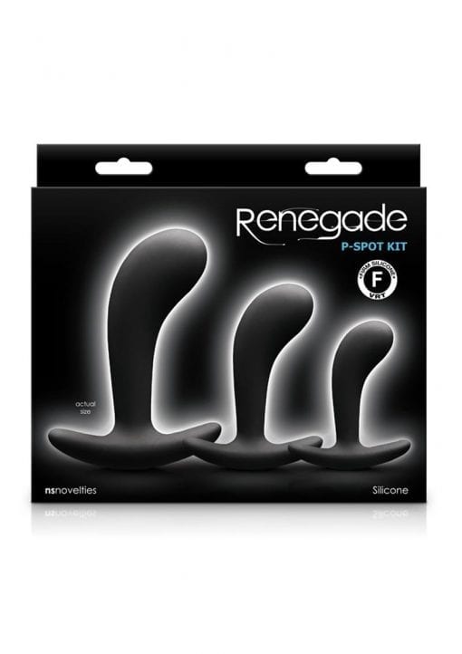 Renegade P Spot Kit Silicone Anal Plug Set - Black
