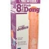 Vac U Lock Crystal Jellie Dong 8 Inch Pink
