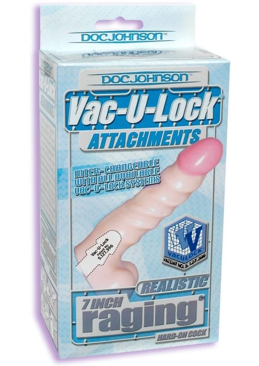 Vac U Lock Raging Hard On Cock 7 Inch Flesh