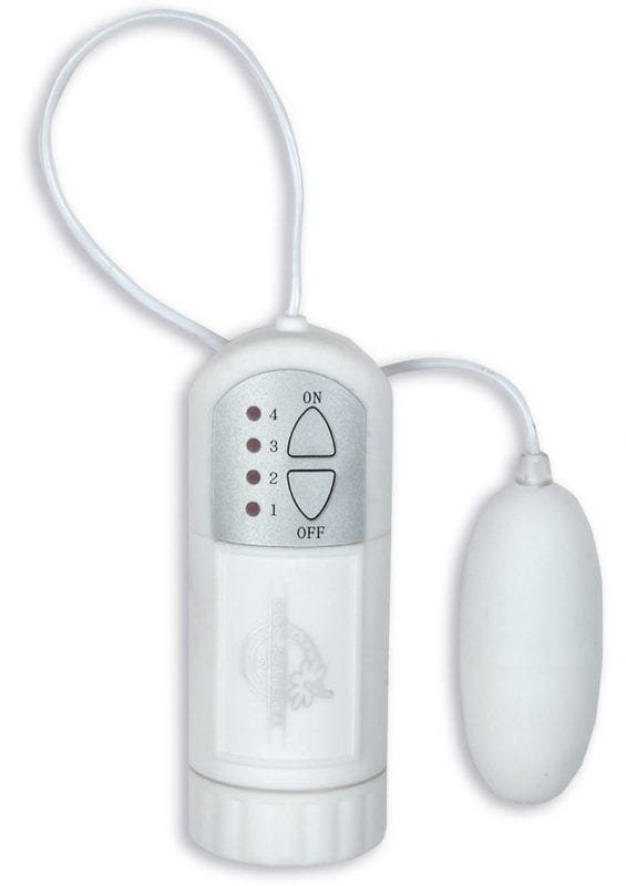 White Nights Velvet Touch Bullet And Controller Waterproof White