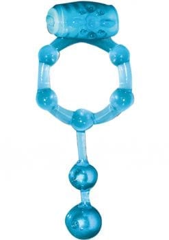 The Macho Erection Keeper Cock Ring Blue