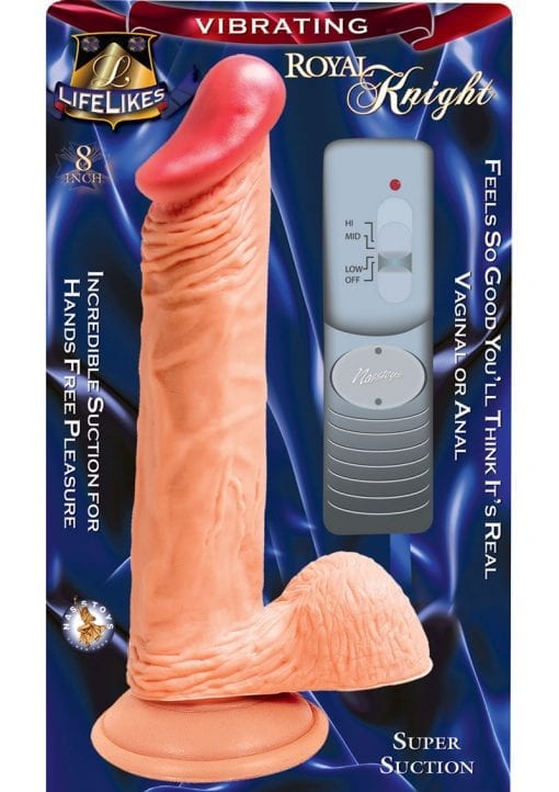 Lifelikes Vibrating Royal Knight Vibrator 8 Inch Flesh