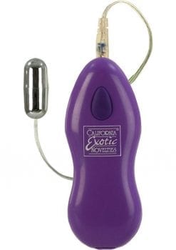 Ballistic Mini Bullet With Versatile Plug In Jack 2 Speed Remote 1.6 inch Purple