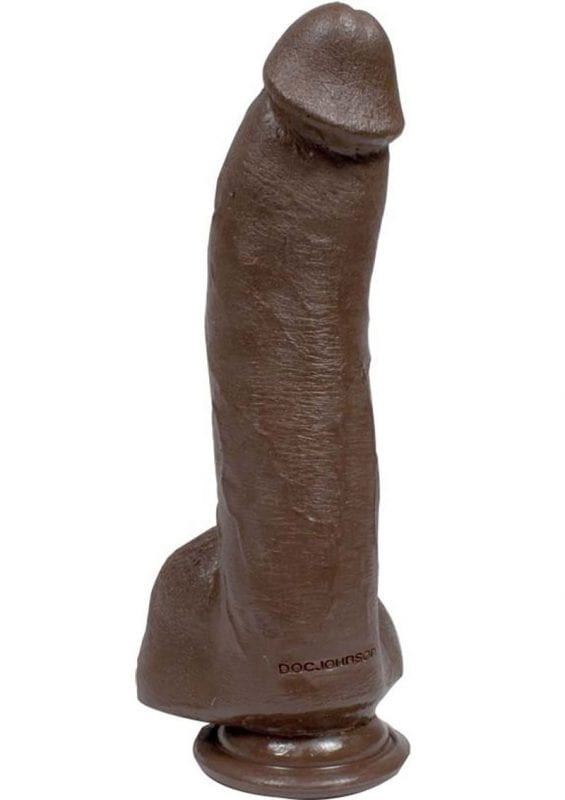 Signature Cocks Mr. Marcus Dildo with Balls 9in - Chocolate