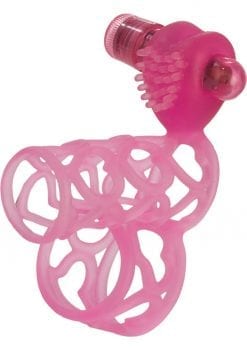 Lovers Cage With Removable Micro Stimulator Waterproof 3 Inch Pink