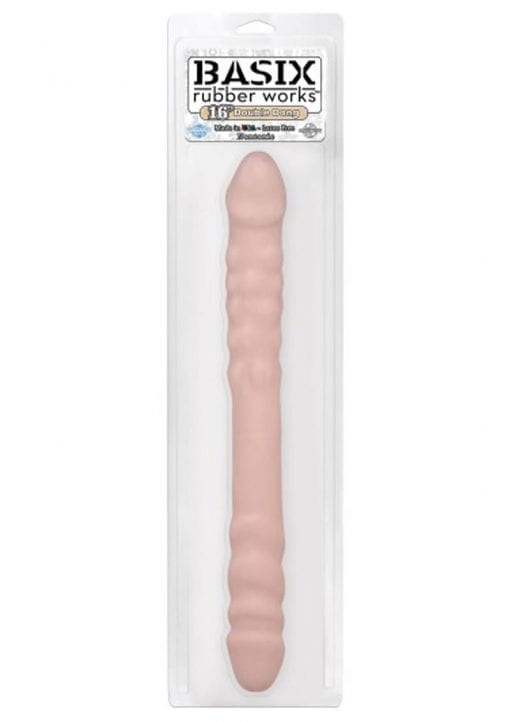 Basix Rubber Works 16 Inch Double Dong Flesh