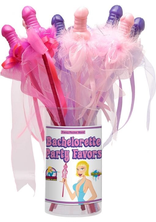 Bachelorette Party Favors Fancy Pecker Wand 12 Per Display Assorted Colors
