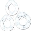 All American Triple Rings Silicone Cockrings Waterproof Clear