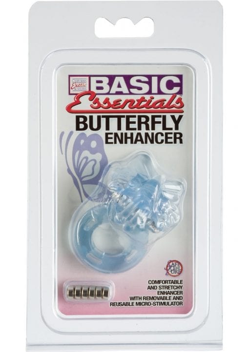 Basic Essentials Butterfly Enhancer With Removable Stimulator Pink