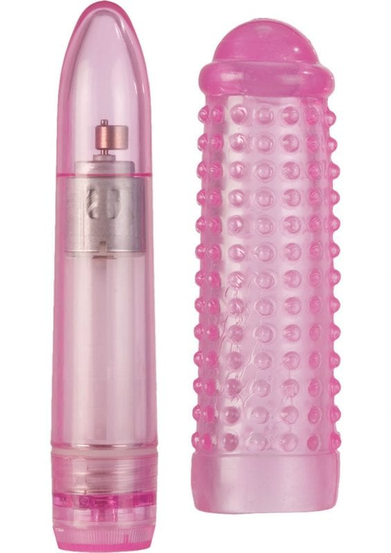 Basic Essentials Softee Vibe With Removable Sleeve 5.5 Inch Pink