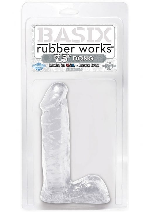 Basix Rubber Works 7.5 Inch Dong Clear