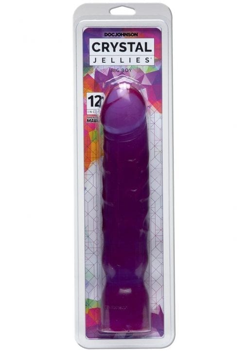 Crystal Jellies Big Boy Dong Sil A Gel 12 Inch Purple