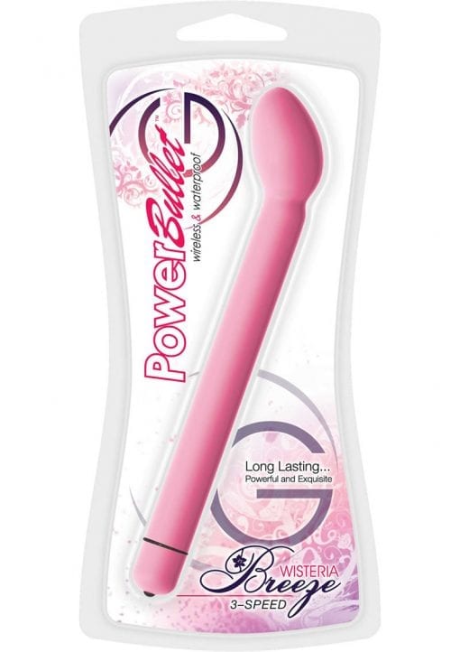 Power Bullet G Wisteria Breeze Vibe Waterproof Pink 6.5 Inch
