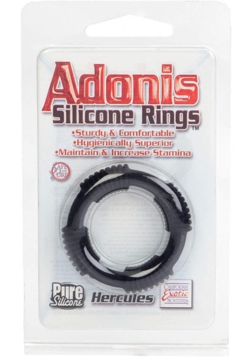 Adonis Silicone Rings Hercules Black