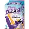 Double Penetrator Strap On Cock Ring Waterproof Purple