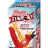 Double Penetrator Strap On Cock Ring Waterproof Red