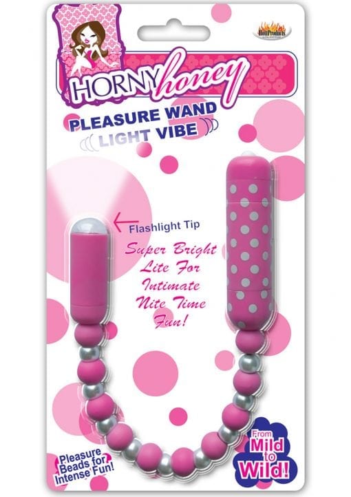 Horny Honey Pleasure Wand Light Vibe Waterproof Pink