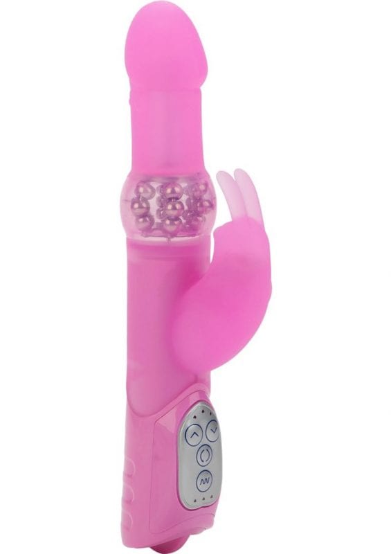 Silicone Jack Rabbit Waterproof 5 Inch Pink