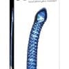 Icicles No 29 Textured Glass Dildo Blue 7.75 Inch