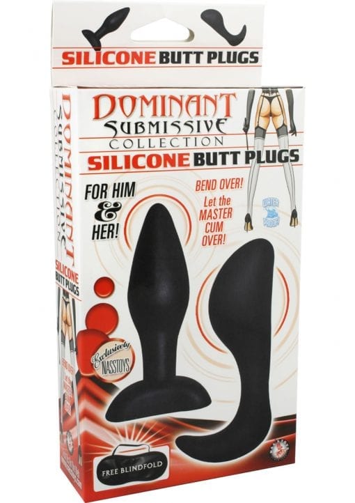 Dominant Submissive Silicone Butt Plug Waterproof Black