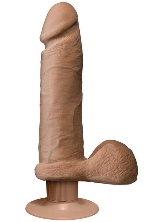 The Vibro UR3 Realistic Vibrating Cock 8 Inch Brown