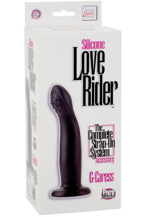 Silicone Love Rider G Caress Probe Black 6 Inches