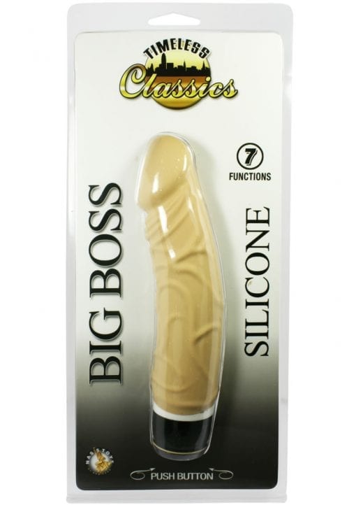 Timeless Classics Big Boss Silicone Vibrator Waterproof 6.5 Inch Flesh