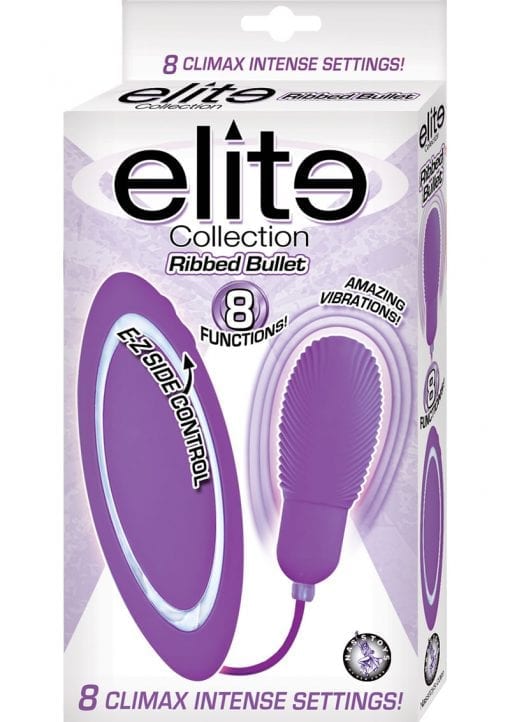 Elite Collection Ribbed Bullet 2 Inch Purple
