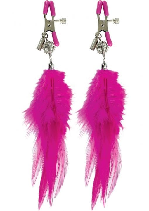 Fetish Fantasy Series Fancy Feather Nipple Clamps Pink