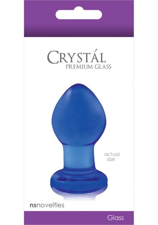 Crystal Anal Plug Premium Glass Small - Blue