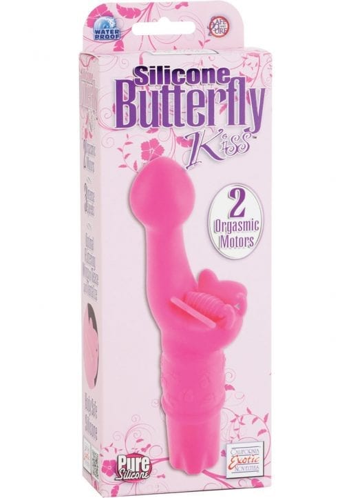 Silicone Butterfly Kiss Dual Motor Vibe Waterproof Pink