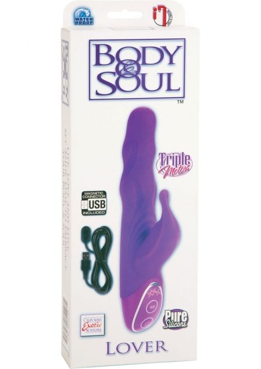Body and Soul Triple Motor Lover Silicone Vibrator Waterproof Purple